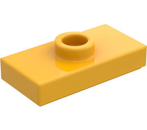 LEGO Klar lys oransje Plate 1 x 2 med 1 Knott (med rille) (3794 / 15573)