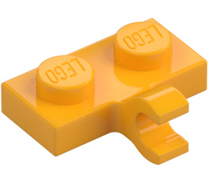 LEGO Helder lichtoranje Plaat 1 x 2 met Horizontale Klem (11476 / 65458)