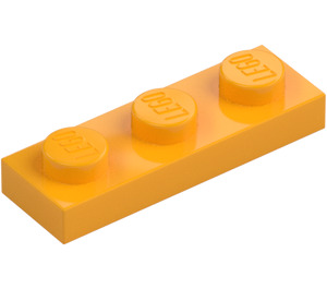 LEGO Helder lichtoranje Plaat 1 x 3 (3623)