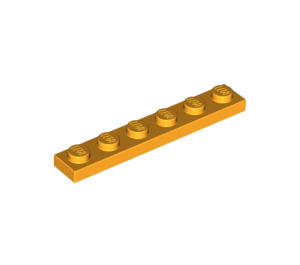 LEGO Bright Light Orange Plate 1 x 6 (3666)