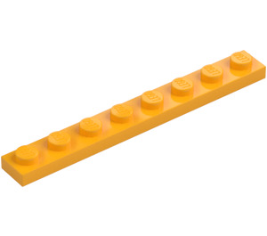 LEGO Naranja claro brillante Placa 1 x 8 (3460)