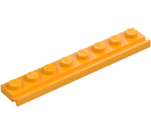 LEGO Bright Light Orange Plate 1 x 8 with Door Rail (4510)