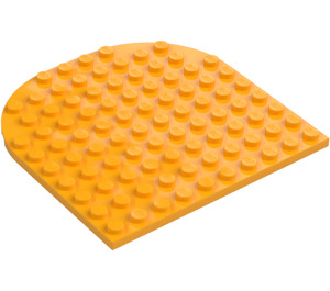 LEGO Lysorange Plade 10 x 10 Halvt Cirkel (80031)