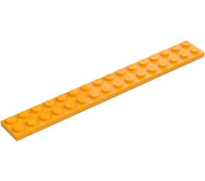 LEGO Orange clair brillant assiette 2 x 16 (4282)