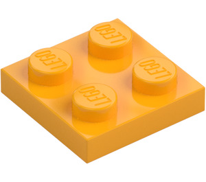 LEGO Bright Light Orange Plate 2 x 2 (3022 / 94148)