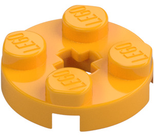 LEGO Bright Light Orange Plate 2 x 2 Round with Axle Hole (with '+' Axle Hole) (4032)