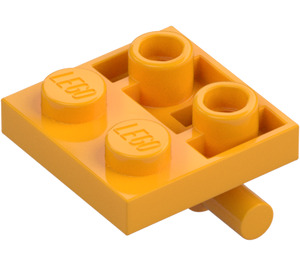 LEGO Leuchtendes helles Orange Platte 2 x 2 mit Unterseite Stange (5066)