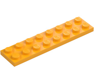 LEGO Arancione chiaro brillante Piastra 2 x 8 (3034)