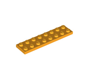 LEGO Helder Lichtoranje Plaat 2 x 8 (3034)