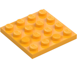 LEGO Bright Light Orange Plate 4 x 4 (3031)