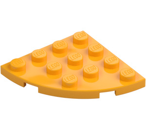 LEGO Světle oranžová Deska 4 x 4 Kolo Roh (30565)