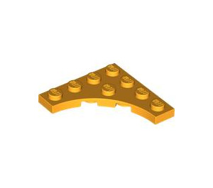 LEGO Orange clair brillant assiette 4 x 4 avec Circular Cut Out (35044)