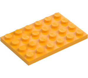 LEGO Bright Light Orange Plate 4 x 6 (3032)