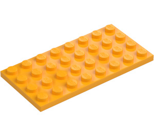 LEGO Bright Light Orange Plate 4 x 8 (3035)