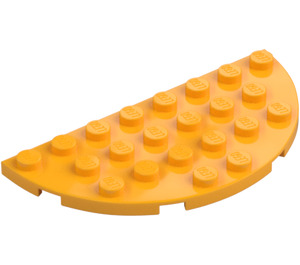 LEGO Bright Light Orange Plate 4 x 8 Round Half Circle (22888)