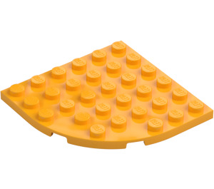 LEGO Bright Light Orange Plate 6 x 6 Round Corner (6003)