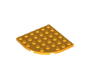 LEGO Helles Licht Orange Platte 6 x 6 Runden Ecke (6003)