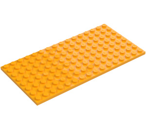 LEGO Bright Light Orange Plate 8 x 16 (92438)