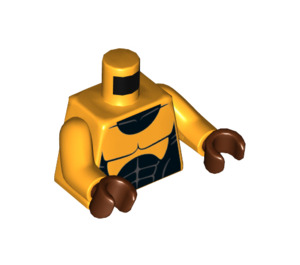 LEGO Bright Light Orange Power Man Minifig Torso (973 / 76382)