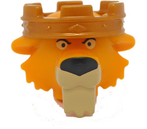 LEGO Bright Light Orange Prince John Head with Gold Crown (101841)