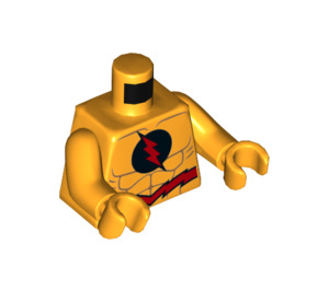 LEGO Bright Light Orange Reverse Flash Minifig Torso (973 / 76382)