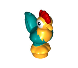 LEGO Arancione chiaro brillante Rooster con Turquoise e Arancione (67602)