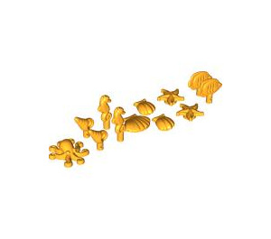 LEGO Helles Licht Orange Sea Shells und Sea Creatures Acessory Pack (49595)