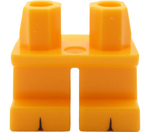 LEGO Bright Light Orange Short Legs with black toe gaps (41879)