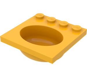 LEGO Klar Ljus Orange Sink 4 x 4 Oval (6195)