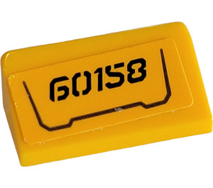 LEGO Bright Light Orange Slope 1 x 2 (31°) with 60158 Sticker (85984)