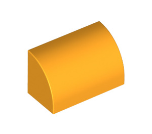 LEGO Orange clair brillant Pente 1 x 2 Incurvé (37352 / 98030)