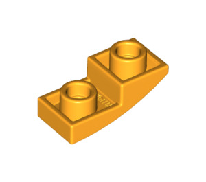 LEGO Helder Lichtoranje Helling 1 x 2 Gebogen Omgekeerd (24201)