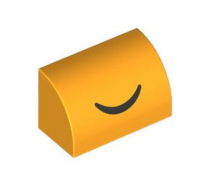 LEGO Bright Light Orange Slope 1 x 2 Curved with Smile Line (106102 / 106107)