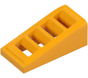 LEGO Naranja claro brillante Con pendiente 1 x 2 x 0.7 (18°) con Rejilla (61409)