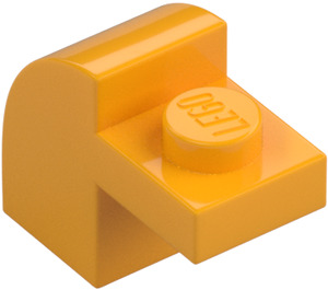 LEGO Naranja claro brillante Con pendiente 1 x 2 x 1.3 Curvo con Placa (6091 / 32807)