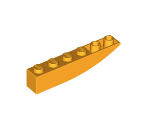 LEGO Helder Lichtoranje Helling 1 x 6 Gebogen Omgekeerd (41763 / 42023)