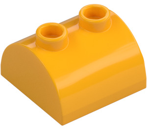 LEGO Bright Light Orange Slope 2 x 2 Curved with 2 Studs on Top (30165)