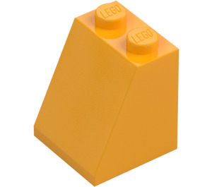 LEGO Klar Ljus Orange Backe 2 x 2 x 2 (65°) med bottenrör (3678)