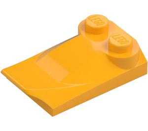 LEGO Lysorange Skråning 2 x 3 x 0.7 buet med Vinge (47456 / 55015)