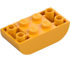 LEGO Orange clair brillant Pente Brique 2 x 4 Incurvé Inversé (5174)