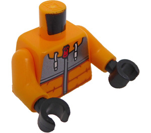 LEGO Bright Light Orange Snow Tuber - Bright Light Orange Jacket Minifig Torso (973 / 76382)