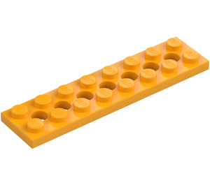 LEGO Bright Light Orange Technic Plate 2 x 8 with Holes (3738)