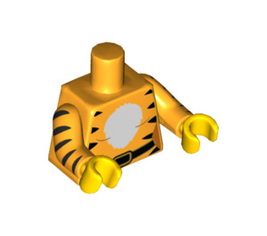 LEGO Lysorange Tiger Kvinde Minifig Torso med Bright Lys orange Arme og Gul Hænder (973 / 88585)