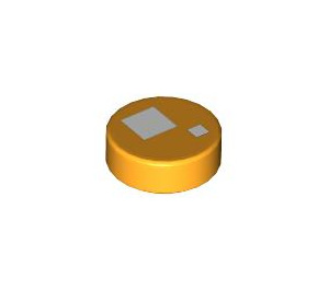 LEGO Orange clair brillant Tuile 1 x 1 Rond avec BrickHeadz Œil (31468 / 102487)