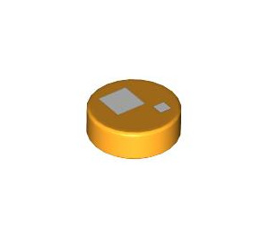 LEGO Orange clair brillant Tuile 1 x 1 Rond avec BrickHeadz Eye (31468 / 102487)