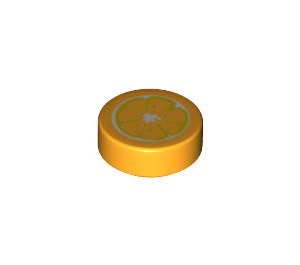 LEGO Orange clair brillant Tuile 1 x 1 Rond avec Demi Cut Orange (35380 / 80060)
