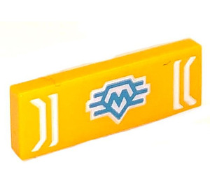 LEGO Orange clair brillant Tuile 1 x 3 avec Model Team logo Autocollant (63864)