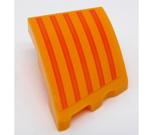 LEGO Bright Light Orange Wedge 2 x 3 Left with Orange and Bright Light Orange Vertical Stripes Sticker (80177)