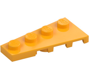 LEGO Leuchtendes helles Orange Keil Platte 2 x 4 Flügel Links (41770)