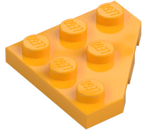 LEGO Leuchtendes helles Orange Keil Platte 3 x 3 Ecke (2450)